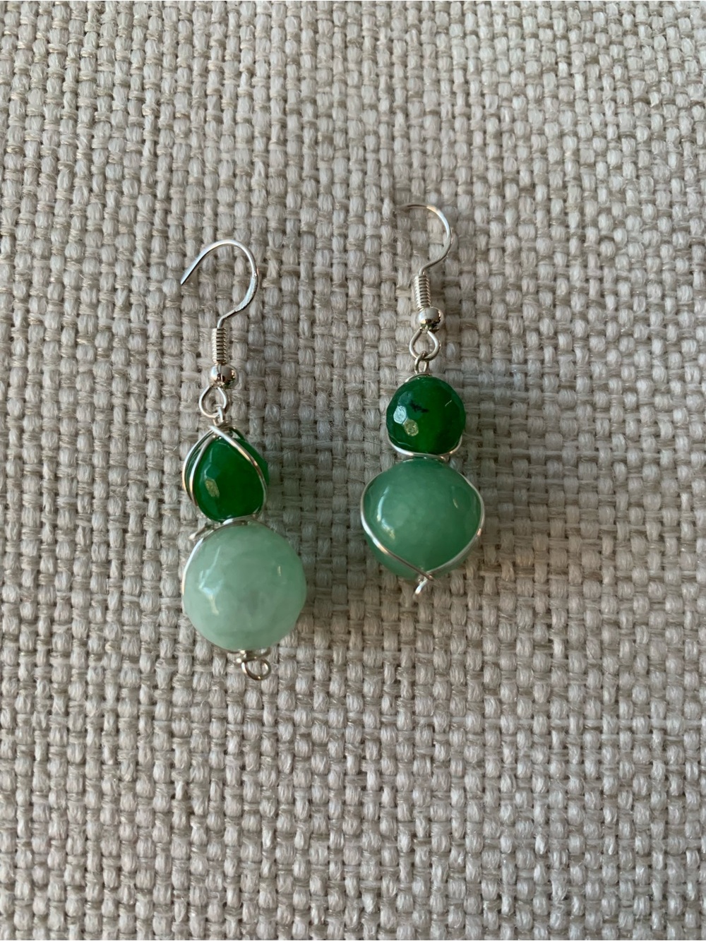 New handmade natural gemstone earrings
